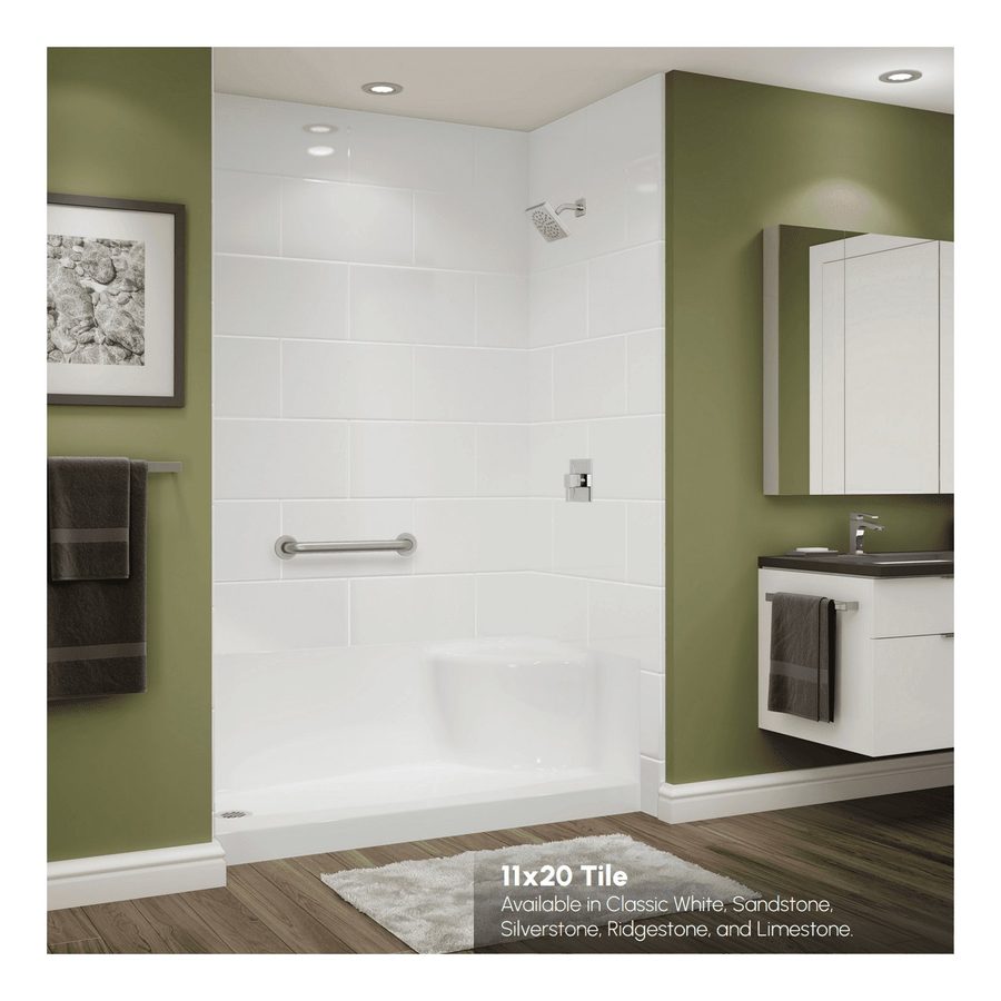 11x20 Tile with corner bench